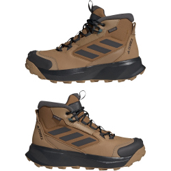 adidas TERREX Leather Rain.Rdy Mid-Top Winterstiefel Herren JR5297 - cardboard/carbon/bronze strata 41 1/3