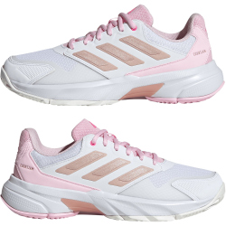 adidas Courtjam Control 3 Tennisschuhe Damen JP9739 - cloud white/silver met./lucid pink 36 2/3