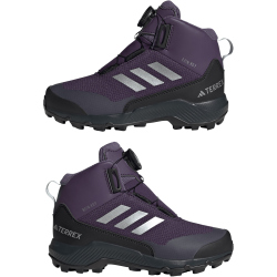 adidas TERREX Winter Boa Rain.Rdy Mid-Top Wanderschuhe Kinder JS2970 - aurora plum/matte silver/core black 29