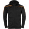 uhlsport Stream 22 Track Hood Jacke schwarz/fluo orange S