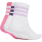 3er Pack adidas Ribbed Socken JW3413 - white/white/pink fusion 34-36