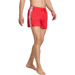 adidas 3-Streifen 3" Badeshorts Herren JX5023 - pure ruby/white S
