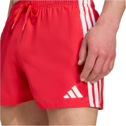 adidas 3-Streifen 3" Badeshorts Herren JX5023 - pure ruby/white S