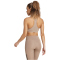 adidas Powerimpact Rib Medium Support Sport-BH Damen JW2669 - chalky brown XS A-B
