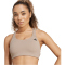 adidas Powerimpact Rib Medium Support Sport-BH Damen JW2669 - chalky brown XS A-B