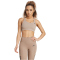 adidas Powerimpact Rib Medium Support Sport-BH Damen JW2669 - chalky brown XS A-B