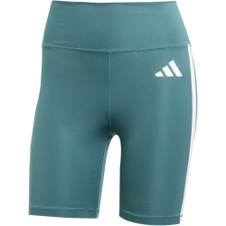 adidas Optime Essentials 3-Streifen kurze Leggings Damen JY2147 - preloved teal/white XS/5"