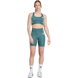 adidas Optime Essentials 3-Streifen kurze Leggings Damen JY2147 - preloved teal/white XS/5"