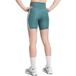 adidas Optime Essentials 3-Streifen kurze Leggings Damen JY2147 - preloved teal/white XS/5"