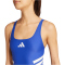 adidas 3-Streifen U-Back Badeanzug Damen JW9694 - semi lucid blue/white 32