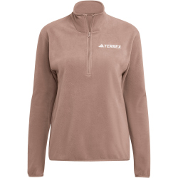 adidas TERREX Multi Essentials Fleece 1/2-Zip Sweatshirt Damen JM3119 - Trace brown XL