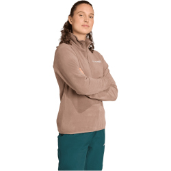 adidas TERREX Multi Essentials Fleece 1/2-Zip Sweatshirt Damen JM3119 - Trace brown XL