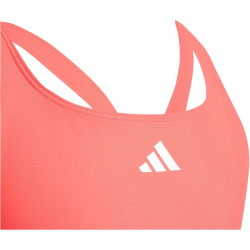 adidas 3-Streifen C-Back Badeanzug Mädchen JX2309 - semi lucid red/white 128