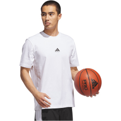 adidas Basketball Graphic Trainingsshirt Herren JX0084 - white/black L