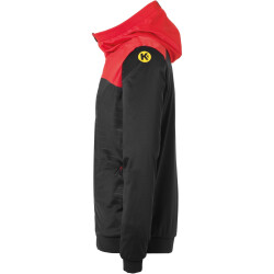 Kempa Emotion 2.0 Kapuzenjacke schwarz/rot/gelb 128