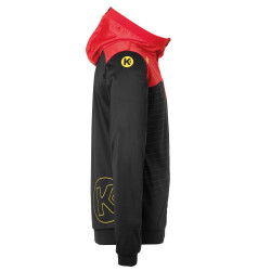 Kempa Emotion 2.0 Kapuzenjacke schwarz/rot/gelb 128