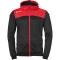 Kempa Emotion 2.0 Kapuzenjacke schwarz/rot/gelb 128