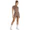 adidas Hyperglam Trainingsshirt Damen JX7378 - earth strata/white S