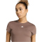adidas Hyperglam Trainingsshirt Damen JX7378 - earth strata/white S