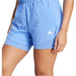 adidas AEROREADY Made for Training Minimal Two-in-One Shorts Damen JY4595 - blue fusion/white L