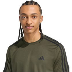 adidas Train Essentials 3-Streifen Trainingsshirt Herren JV9804 - night cargo/black S