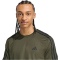 adidas Train Essentials 3-Streifen Trainingsshirt Herren JV9804 - night cargo/black S