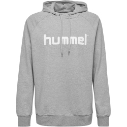 hummel GO Baumwoll Logo Hoodie Kinder grey melange 176