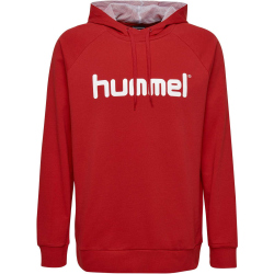 hummel GO Baumwoll Logo Hoodie Kinder true red 176