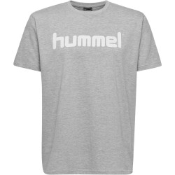 hummel GO Baumwoll T-Shirt Kinder grey melange 176