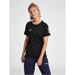 hummel GO Baumwoll T-Shirt Damen kurzarm black XS