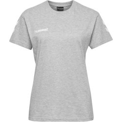 hummel GO Baumwoll T-Shirt Damen kurzarm grey melange XS