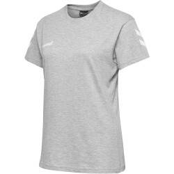 hummel GO Baumwoll T-Shirt Damen kurzarm grey melange S
