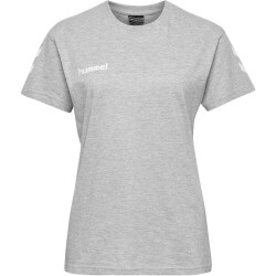 hummel GO Baumwoll T-Shirt Damen kurzarm grey melange M