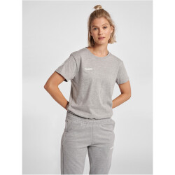 hummel GO Baumwoll T-Shirt Damen kurzarm grey melange M