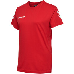 hummel GO Baumwoll T-Shirt Damen kurzarm true red XS