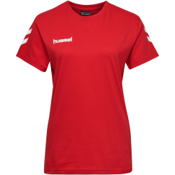 hummel GO Baumwoll T-Shirt Damen kurzarm true red XS