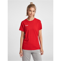 hummel GO Baumwoll T-Shirt Damen kurzarm true red XS
