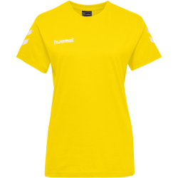 hummel GO Baumwoll T-Shirt Damen kurzarm sports yellow L