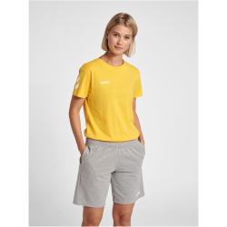 hummel GO Baumwoll T-Shirt Damen kurzarm sports yellow L