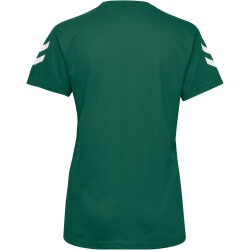 hummel GO Baumwoll T-Shirt Damen kurzarm evergreen XS
