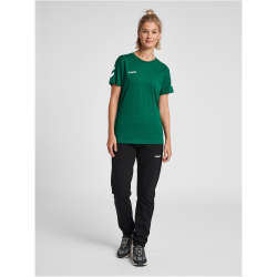 hummel GO Baumwoll T-Shirt Damen kurzarm evergreen XS