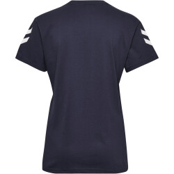 hummel GO Baumwoll T-Shirt Damen kurzarm marine XS
