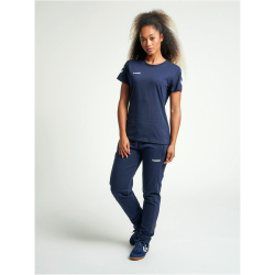 hummel GO Baumwoll T-Shirt Damen kurzarm marine XS