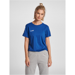 hummel GO Baumwoll T-Shirt Damen kurzarm true blue XS