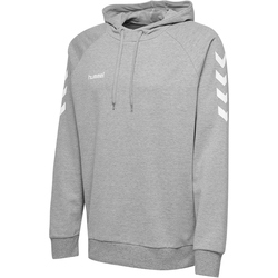 hummel GO Baumwoll Hoodie Kinder grey melange 140