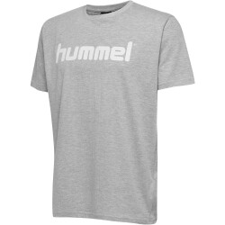 hummel GO Baumwoll Logo T-Shirt Herren grey melange S