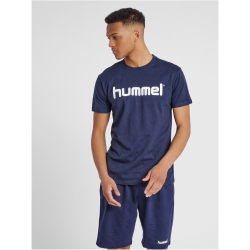 hummel GO Baumwoll Logo T-Shirt Herren marine S