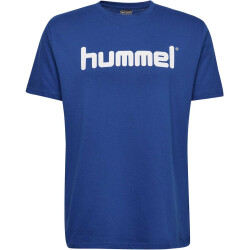 hummel GO Baumwoll Logo T-Shirt Herren true blue M