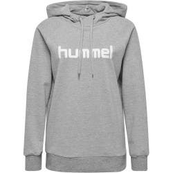 hummel GO Baumwoll Logo Hoodie Damen grey melange XS