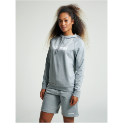 hummel GO Baumwoll Logo Hoodie Damen grey melange XS
